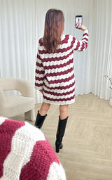 Robe pull EVY - bordeaux