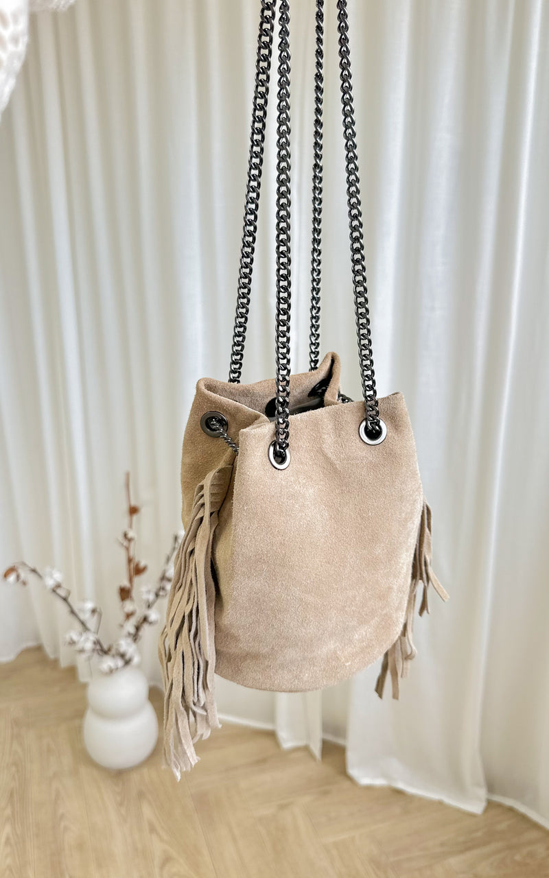 Sac cuir GWEN - beige 🇮🇹