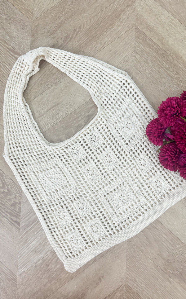 Sac crochet NERIO - beige 🇮🇹