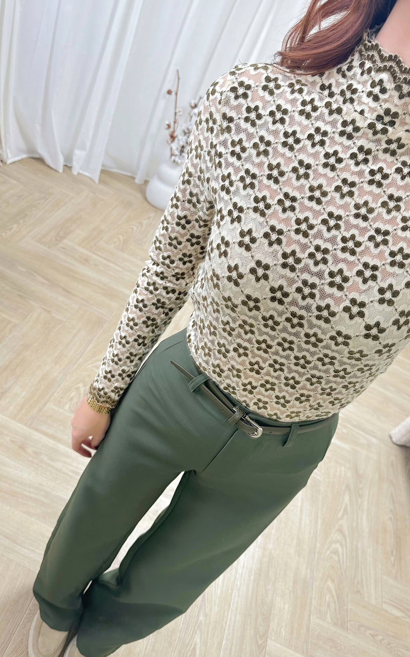 Blouse POLOU - beige et kaki