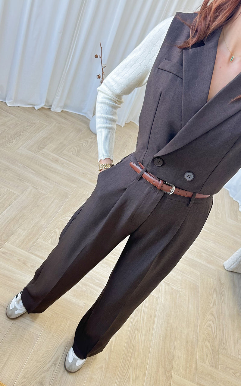 Pantalon CHELSY - marron