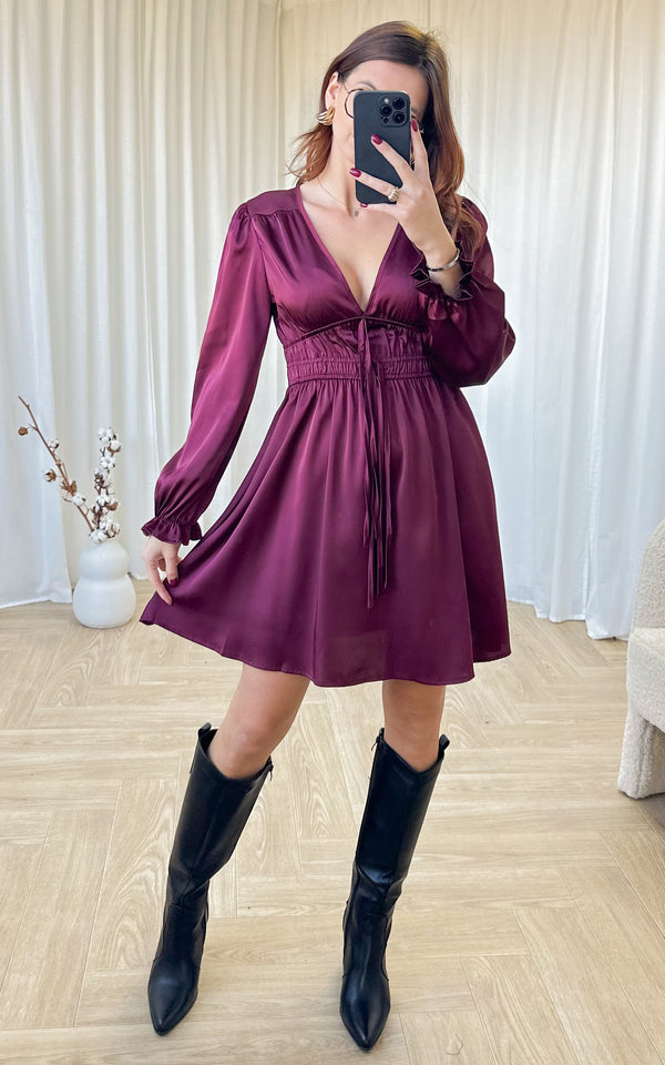 Robe SOLANGE - bordeaux