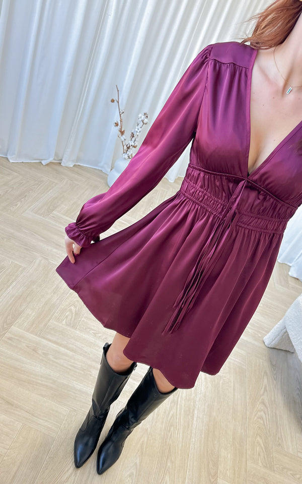 Robe SOLANGE - bordeaux