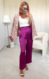 Pantalon fluide framboise "Bay"