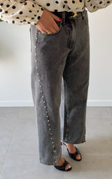 Jeans à clous DELIA - gris