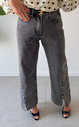 Jeans à clous DELIA - gris