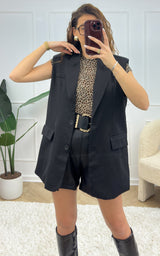 Blazer noir sans manches ARDEN - noir