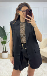 Blazer noir sans manches ARDEN - noir