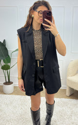 Blazer noir sans manches ARDEN - noir