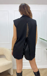 Blazer noir sans manches ARDEN - noir