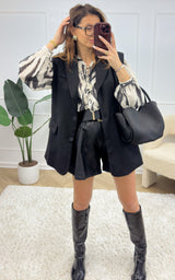 Blouse BRIELLE - blanc et noir