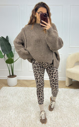 Legging léopard OLETTE - marron et beige 🇮🇹