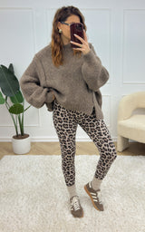 Legging léopard OLETTE - marron et beige 🇮🇹