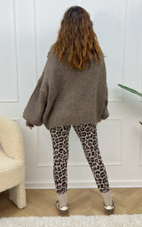 Legging léopard OLETTE - marron et beige 🇮🇹