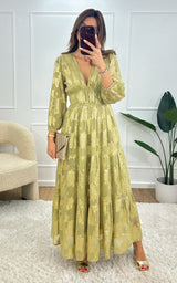 Robe longue SADIE - vert