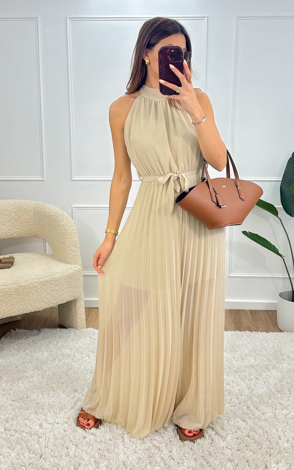 Combinaison plissée LIO - beige 🇮🇹
