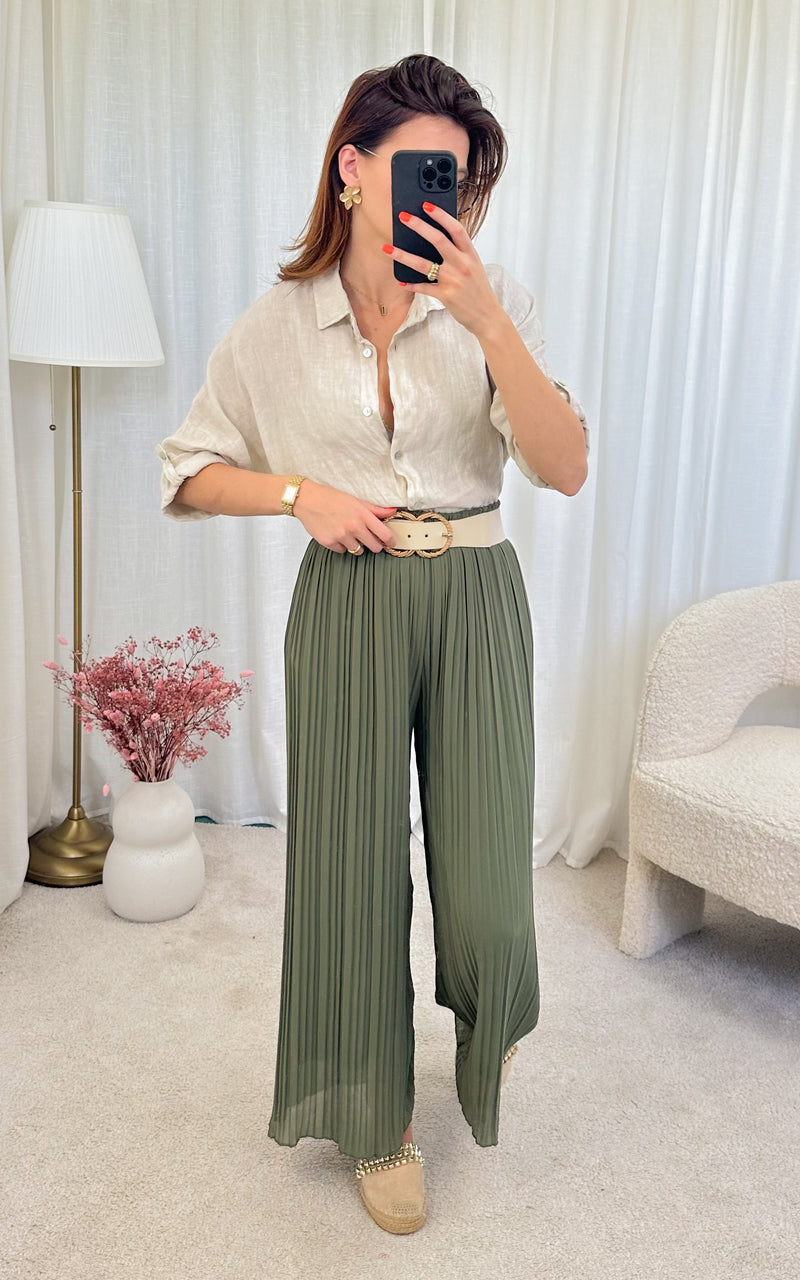 Pantalon plissé kaki PABLO 🇮🇹