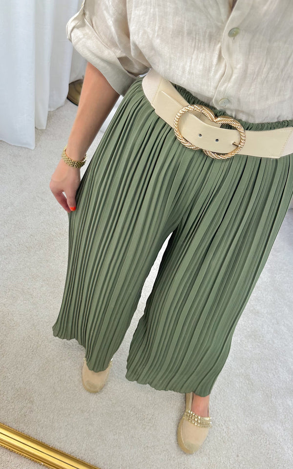 Pantalon plissé kaki PABLO 🇮🇹