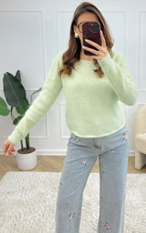 Pull dos nu dentelle VIDA - vert