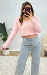 Pull dos nu dentelle VIDA - rose