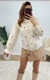 Gilet fleurie BLOOM - blanc