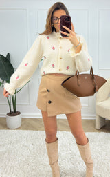 Gilet fleurie BLOOM - blanc