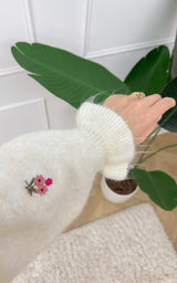 Gilet fleurie BLOOM - blanc