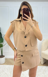 Veste sans manches LANE - camel