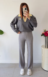 Pantalon maille TOSCANE - gris