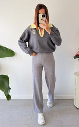 Pantalon maille TOSCANE - gris