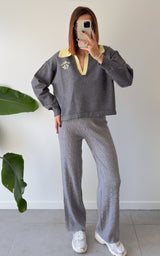 Pantalon maille TOSCANE - gris