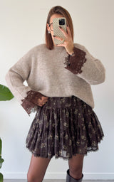 Robe fleurie AUGUSTIVINE - chocolat
