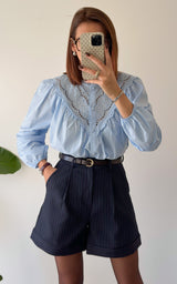 Short rayé BERTILLE - bleu marine
