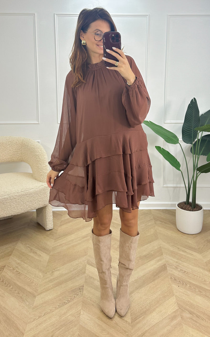 Robe volants EDRICK - rouille