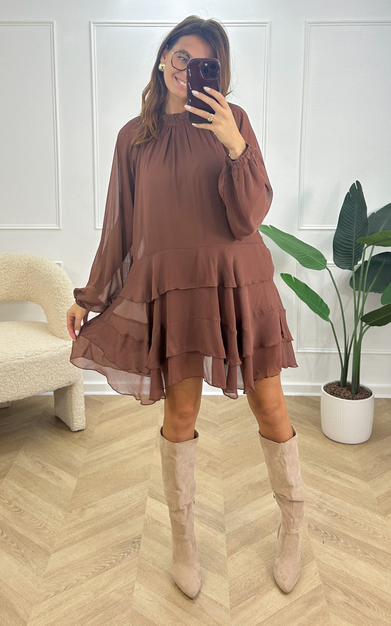 Robe volants EDRICK - rouille