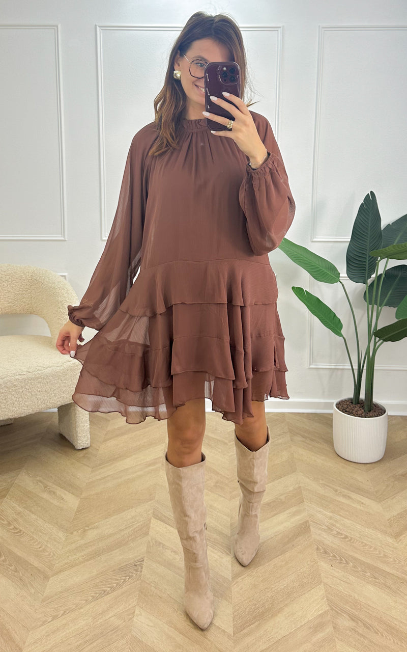 Robe volants EDRICK - rouille
