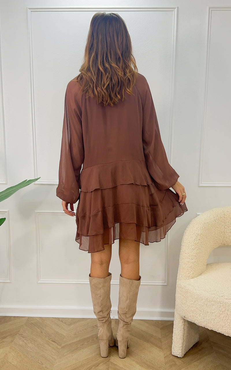 Robe volants EDRICK - rouille
