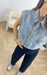 Veste sans manches ELINA - bleu