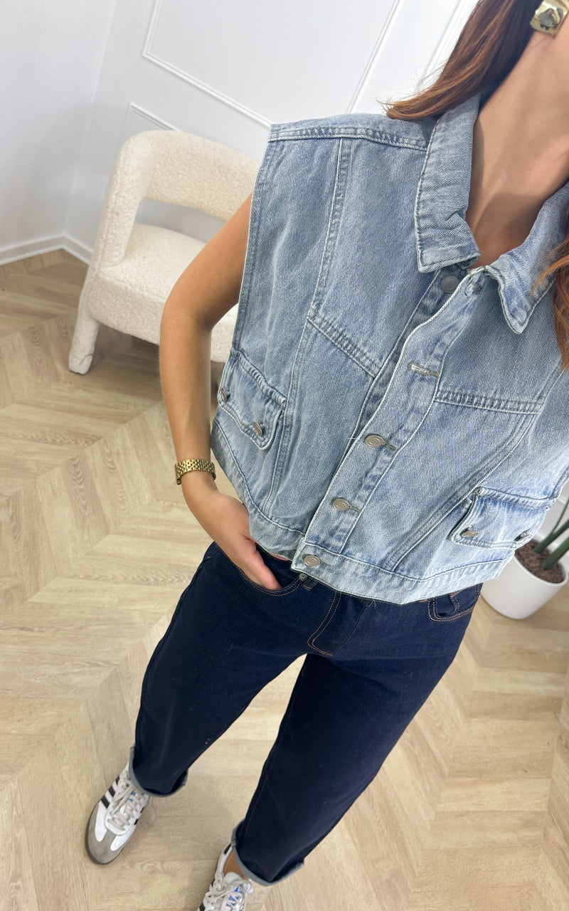 Veste sans manches ELINA - bleu