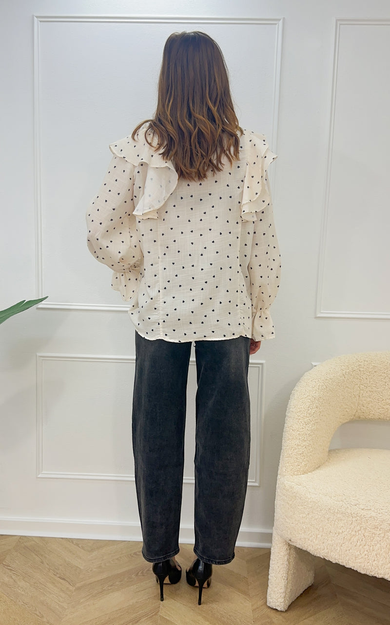 Chemise IRISIA - blanc et noir