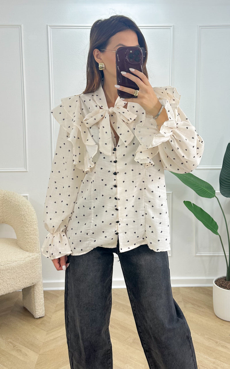 Chemise IRISIA - blanc et noir