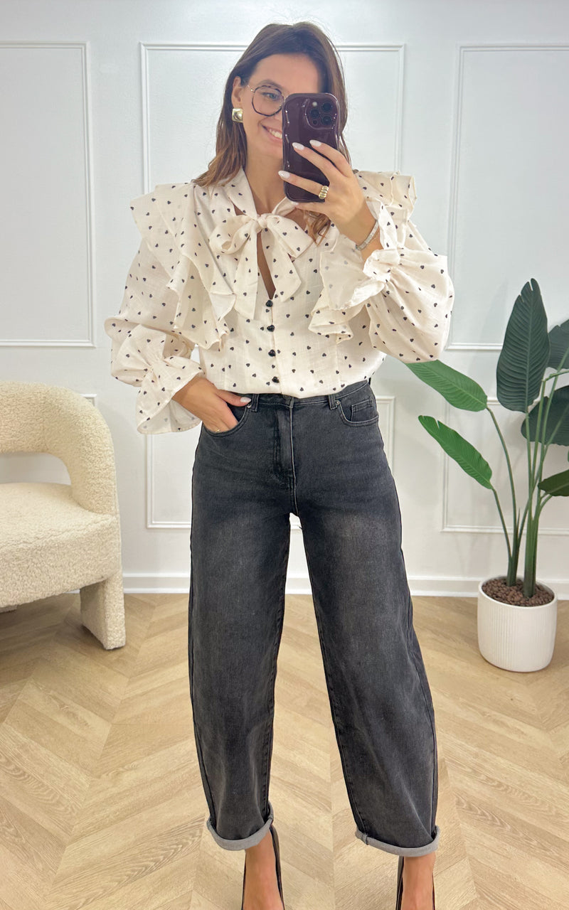 Chemise IRISIA - blanc et noir