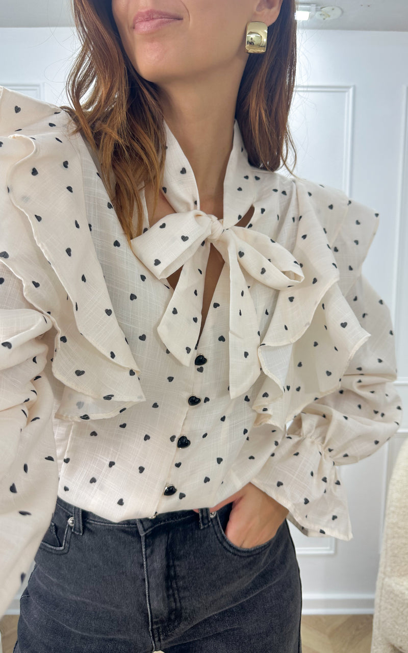 Chemise IRISIA - blanc et noir