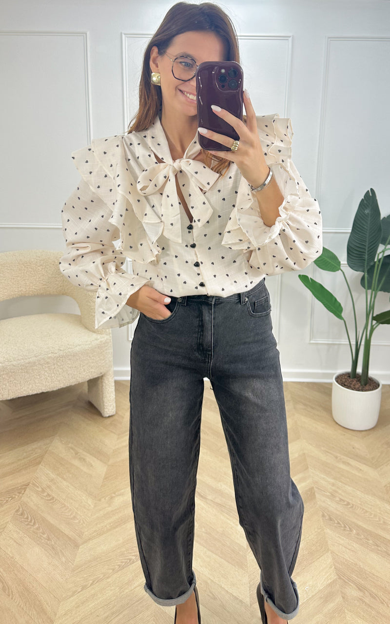 Chemise IRISIA - blanc et noir