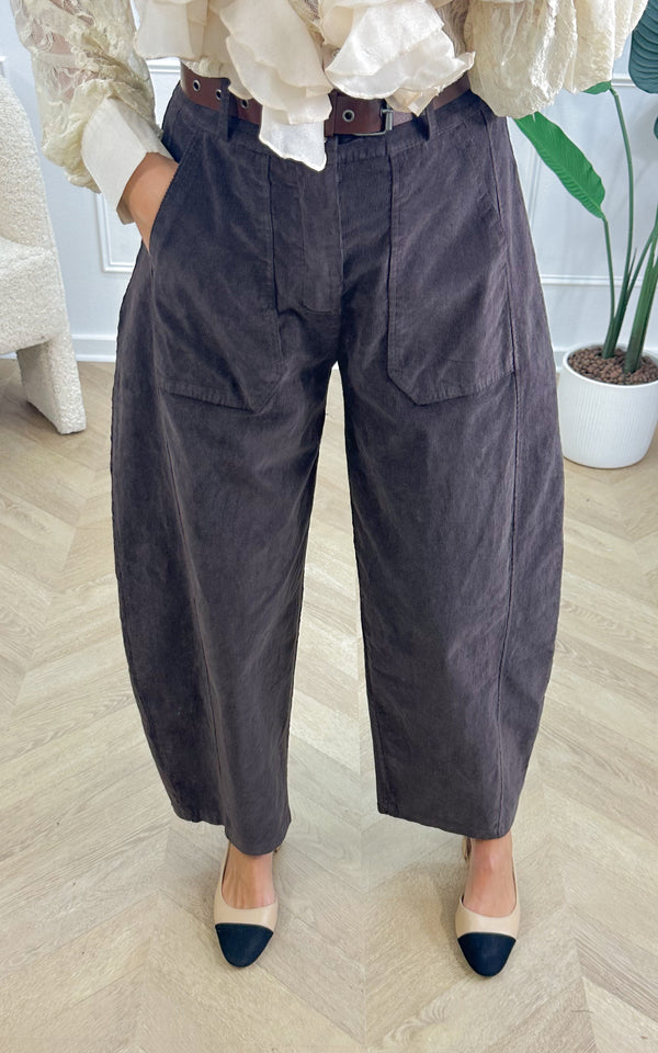 Pantalon velours ERYEL - marron 🇮🇹