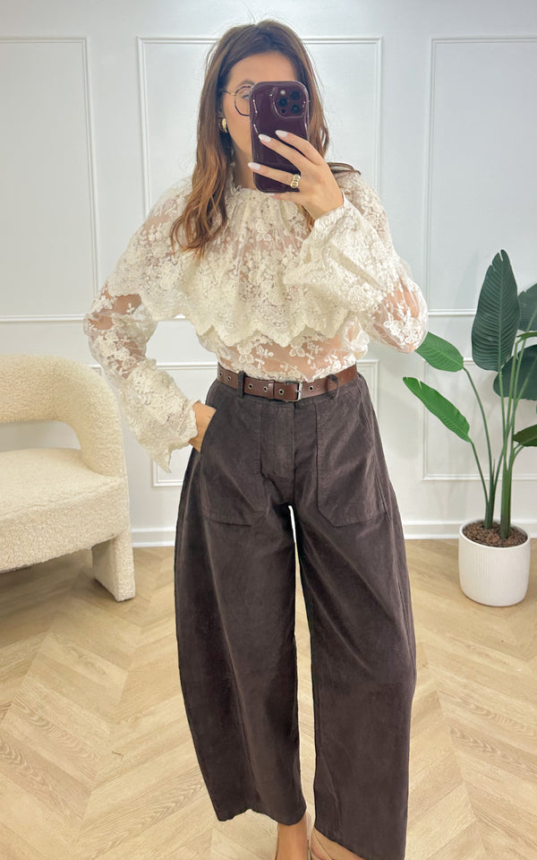 Blouse dentelle NEVIO - écru