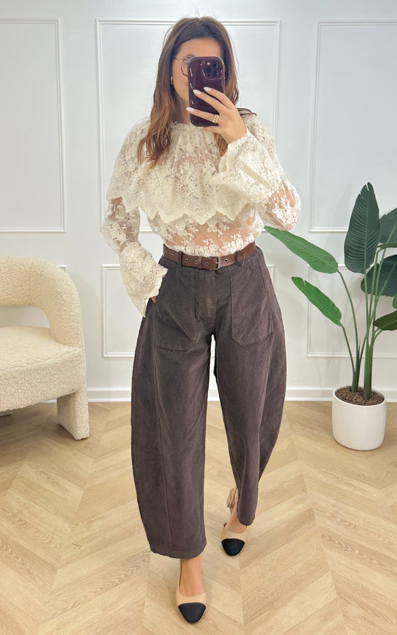 Blouse dentelle NEVIO - écru