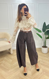 Pantalon velours ERYEL - marron 🇮🇹