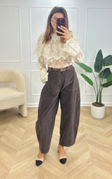 Pantalon velours ERYEL - marron 🇮🇹