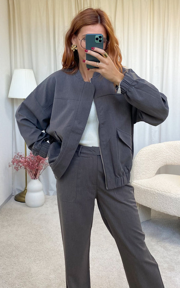 Bomber marron ILEANA